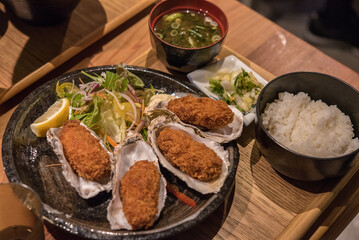 Japanese Fried Oyster Set Meal