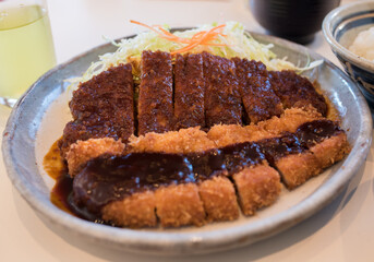 Misokatsu, a specialty of Nagoya, Japan
