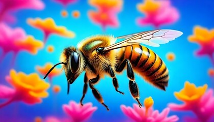 Honey Bee - obrazy, fototapety, plakaty