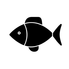 Fish Black Icon Minimalistic Vector Graphic for Aquatic Design
