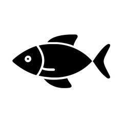 Fish Black Icon Minimalistic Vector Graphic for Aquatic Design