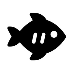 Fish Black Icon Minimalistic Vector Graphic for Aquatic Design