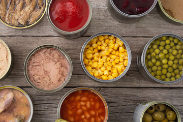 Variety Canned  food .