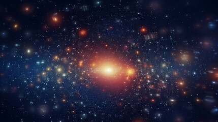 Fototapeta na wymiar Nebula space background, galaxy illustration