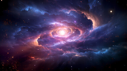 Obraz na płótnie Canvas Nebula space background, galaxy illustration