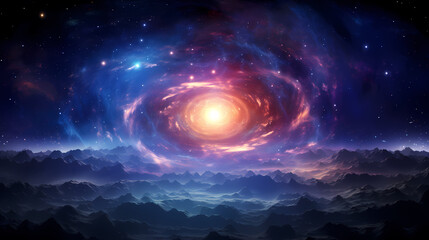 Fototapeta premium Space scene with stars in the Milky Way galaxy