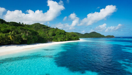 Fototapeta premium Tropical Island in South Pacific 