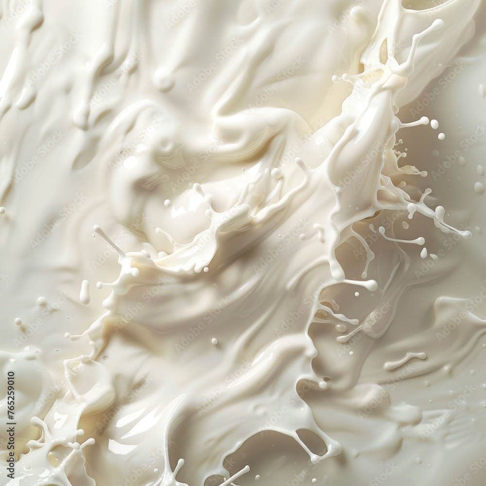 Aufkleber a detailed close-up of swirling creamy textures creating a mesmerizing abstract pattern, ideal for c
