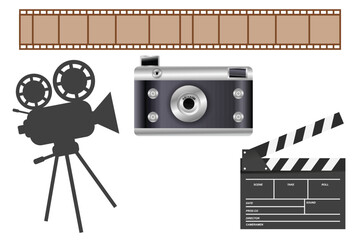 3d vector art old school digital camera in ancient style.