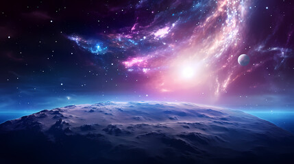 Obraz na płótnie Canvas Space scene with stars in the Milky Way galaxy
