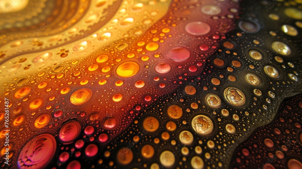 Poster this abstract image presents a mesmerizing display of colorful liquid patterns, evoking a sense of v