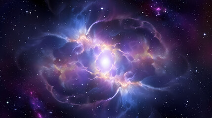 Cosmic starry sky background, nebula space