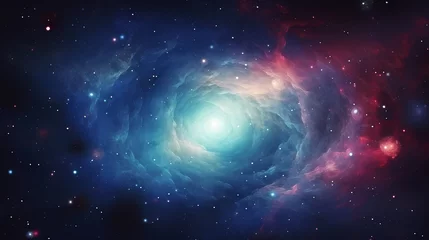 Foto op Aluminium Cosmic starry sky background, nebula space © jiejie