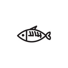 Fins Fish Animal Line Icon