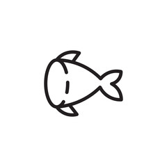 Fins Fish Animal Line Icon
