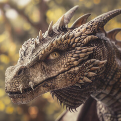 Majestic Dragon Portrait with Intricate Details