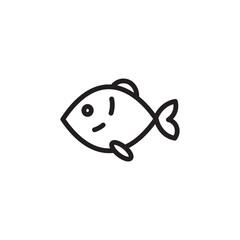 Fins Fish Animal Line Icon