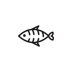 Fins Fish Animal Line Icon