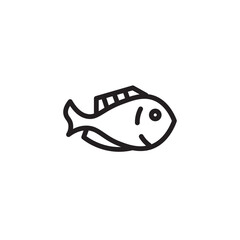 Fins Fish Animal Line Icon