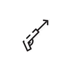 Fishing Gun Harpoon Line Icon