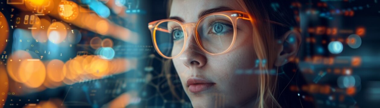 A customer experience specialist in a smart office using analytics to personalize interactions with the brand community