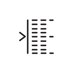 Ndent Set Text Line Icon