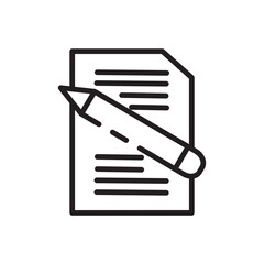 Text Document Write Line Icon