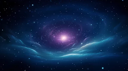 Foto op Canvas Cosmic starry sky background, nebula space © jiejie