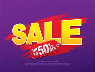 sale banner layout design vector illustration