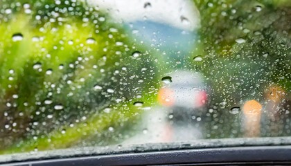 雨天時の運転中のイメージ