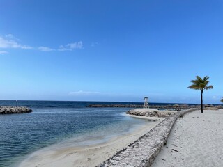 Beach in Jamaica on clear sunny day