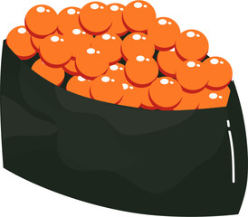 Sushi Illustration. Japanese food Illustration.