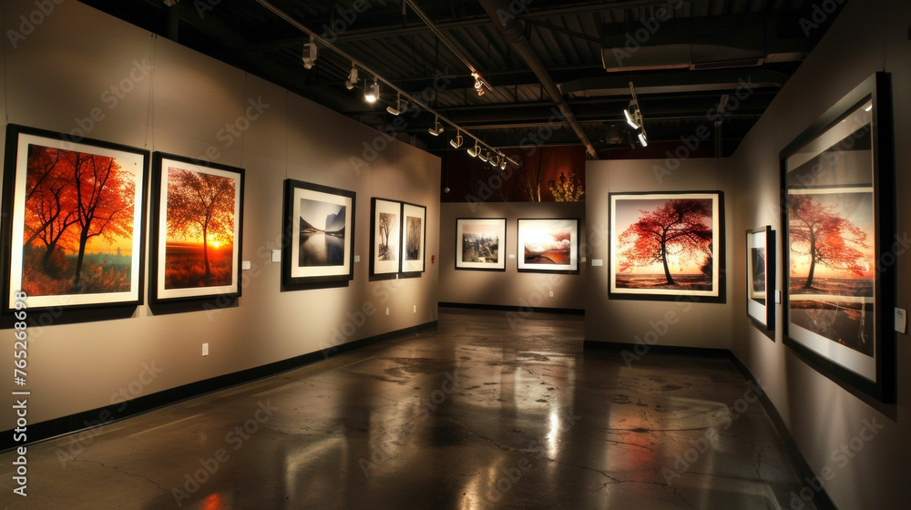 Poster each photograph in the exhibit is softly illuminated by the natural light creating a captivating dis