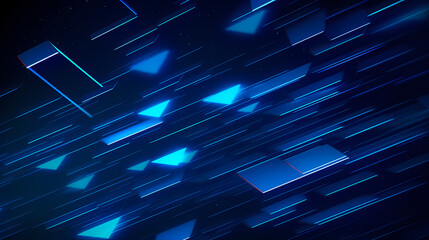 Geometric pattern blue science fiction background