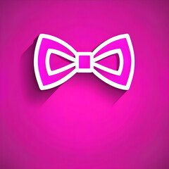 Pink Neon Ribbon Icons: Delightful and Charming Designs to Brighten Your Projects(Generative AI)
