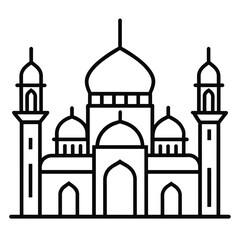 Masjid Outline vector illustration