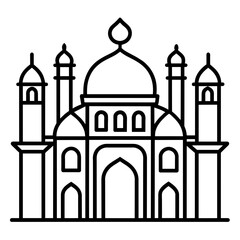 Masjid Outline vector illustration