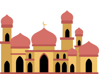 Mosque Ramadan Kareem Background Illustration
