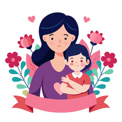 Happy mothers Day Vector Illustration