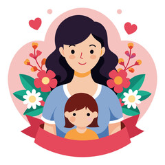 Happy mothers Day Vector Illustration