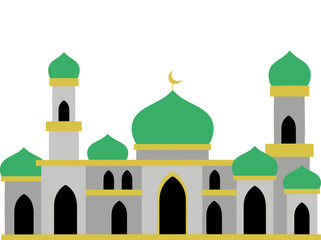 Mosque Ramadan Kareem Background Illustration