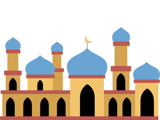 Mosque Ramadan Kareem Background Illustration