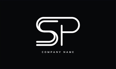 SP, PS, S, P Abstract Letters Logo Monogram