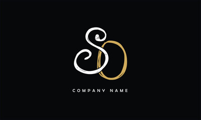 SO, OS, S, O Abstract Letters Logo Monogram