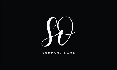 SO, OS, S, O Abstract Letters Logo Monogram