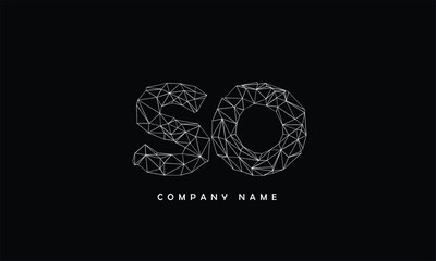 SO, OS, S, O Abstract Letters Logo Monogram