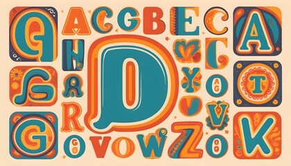 70s retro groovy alphabet letters logo font and number. Typography decorative fonts vintage. Inspirational slogan print with hippie symbols for graphic poster logos sticker. vector illustration - Powered by Adobe
