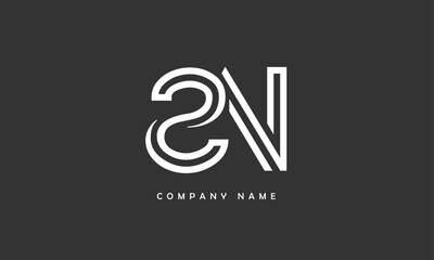 SN, NS, S, N Abstract Letters Logo Monogram