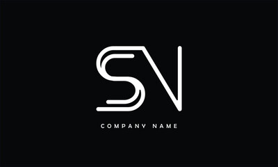 SN, NS, S, N Abstract Letters Logo Monogram