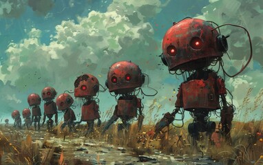 Ketika mereka berkelana melalui padang pasir digital, para pahlawan tersebut bertemu dengan sekelompok pemburu darah.